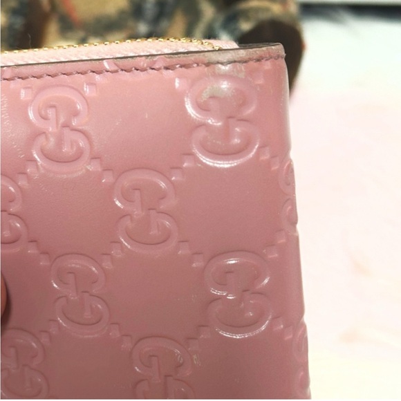 Gucci Guccissima zip-around Long wallet in pink leather - Picture 10 of 16